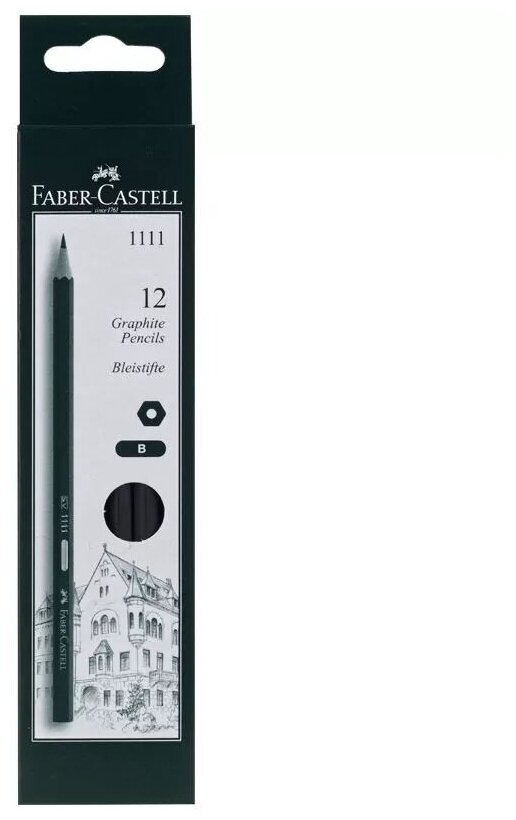Карандаш чернографитный B Faber-Castell "1111" арт.111101