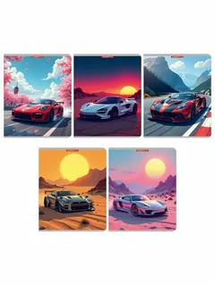 Тетрадь 48 листов клетка А5 "Sport cars" 15042/5
