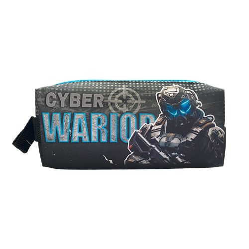 Пенал-косметичка на молнии 1 отделение 200*90*40 мм CYBER WARRIOR с ручкой арт.К-10 0869