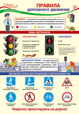 Плакат Правила дорожного движения А3 Окружающий мир в начальной школе ПО-013543