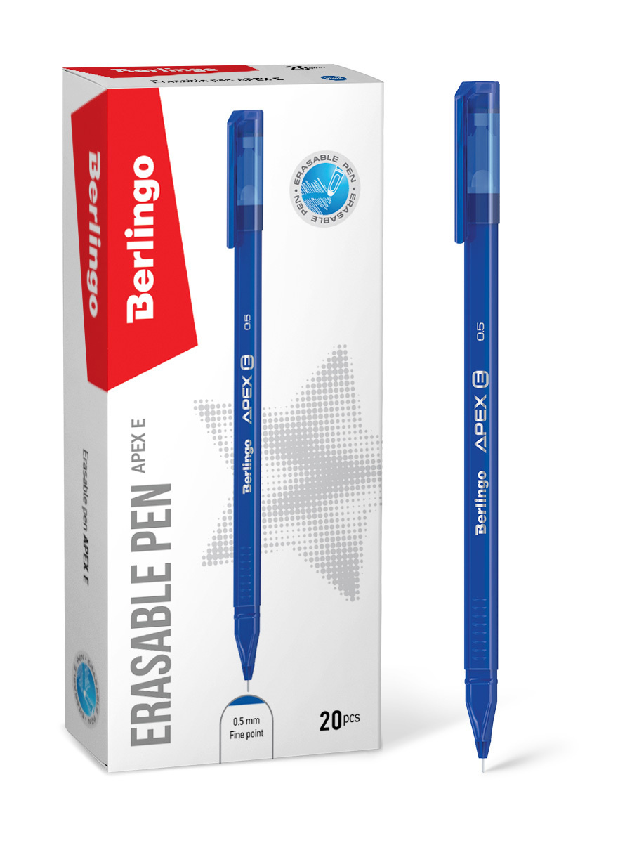 Ручка пиши-стирай синяя Berlingo APEX Е CGp_50212