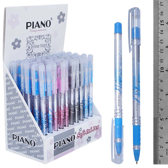 Ручка шариковая масляная PIANO нежность /резиновый держатель/ арт.РТ-111А