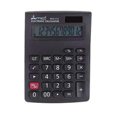 Калькулятор настольный 12 разрядный размер 143*100*30 мм BCD-112