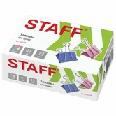 Зажим для бумаг 41 мм цветной STAFF арт.225159