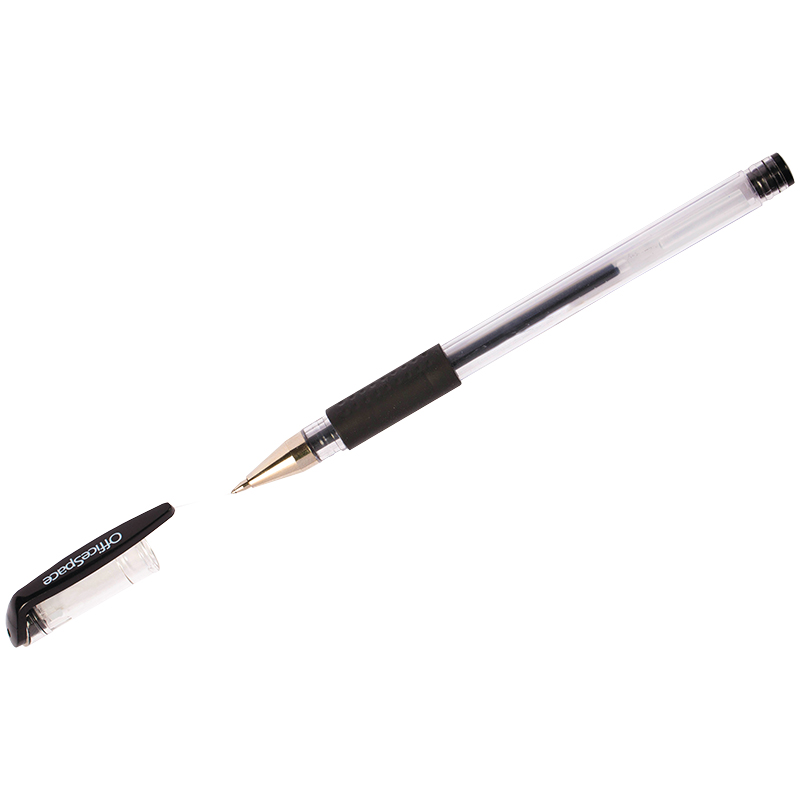 Ручка гелевая черная 0,5 мм OfficeSpase арт.GLL10_1331