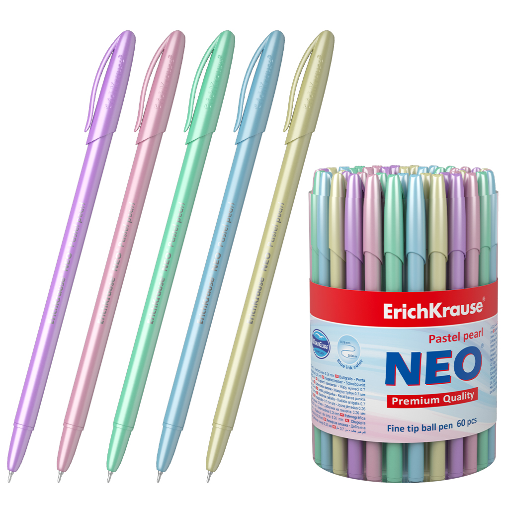 Ручка шариковая синяя 0,7мм ErichKrause NEO Pastel 55380