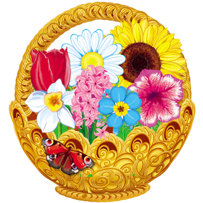 Дидактический набор Корзинка с цветами "Сфера"
