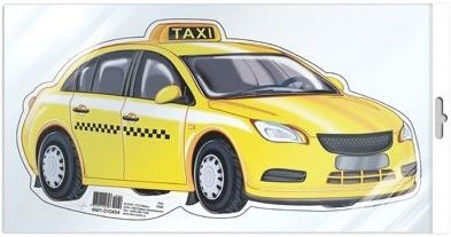 Плакат вырубной А4 Машина такси ФМ1-10454