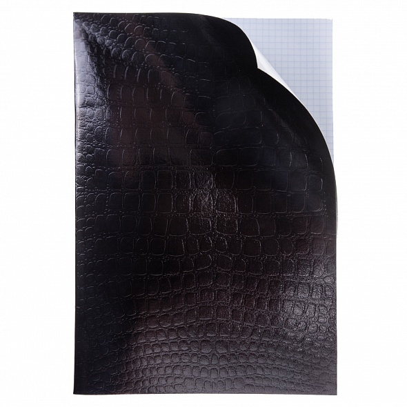 Тетрадь 96 листов клетка А4 Бумвинил Metallic Croco Черный hatber 072787