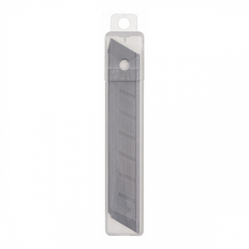 Лезвие для канцелярского ножа 10 штук 18 мм в пенале hatber арт.UK_060169