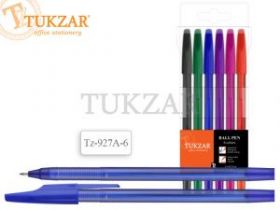 Набор ручек цветных шариковых 0.7мм TUKZAR арт.Tz-021-6