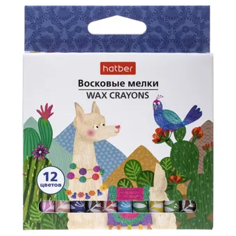 Мелки восковые 12 цветов hatber CR_086141 COROLA