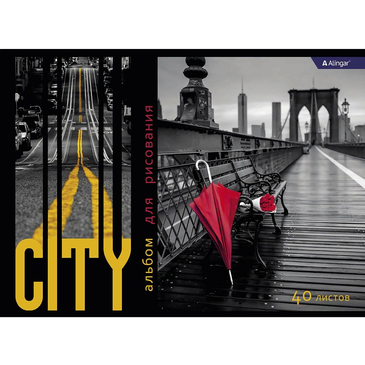 Альбом для рисования 40 листов "City" AL10001