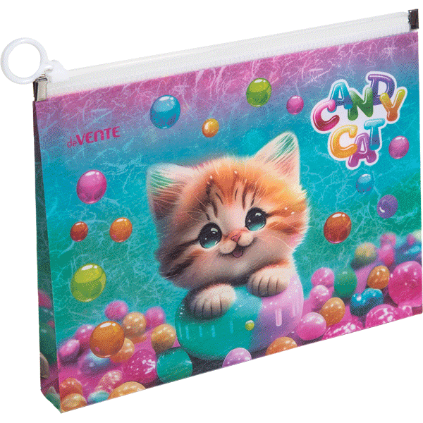 Папка на молнии с расширением А5 180мкм deVENTE Candy Cat 3072405