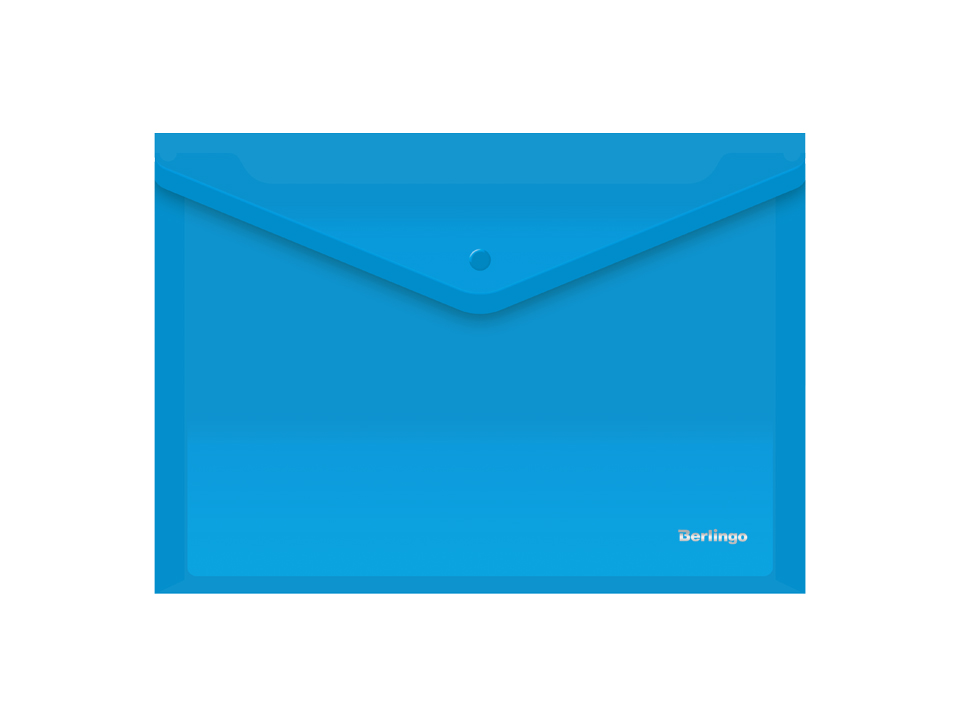 Папка-конверт на кнопке формат А4 Berlingo синяя Akk_04102
