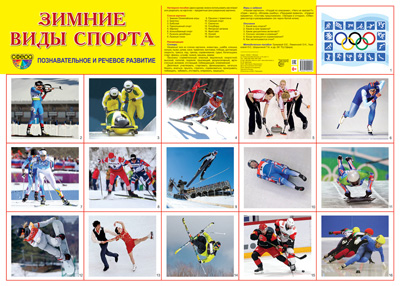 Плакат Зимние виды спорта А2 
