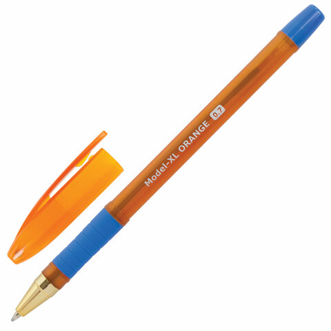Ручка шариковая масляная синяя BRAUBERG MODEL-XL ORANGE арт.143246