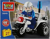 Конструктор "Город мастеров" Полицейский трицикл 27 деталей арт.30049-JS