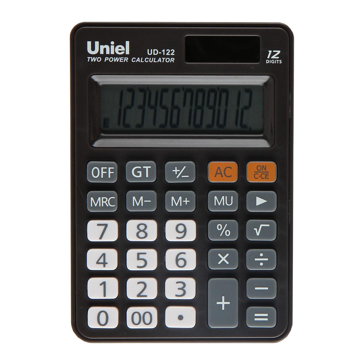Калькулятор настольный 12 разрядов Uniel UD-122