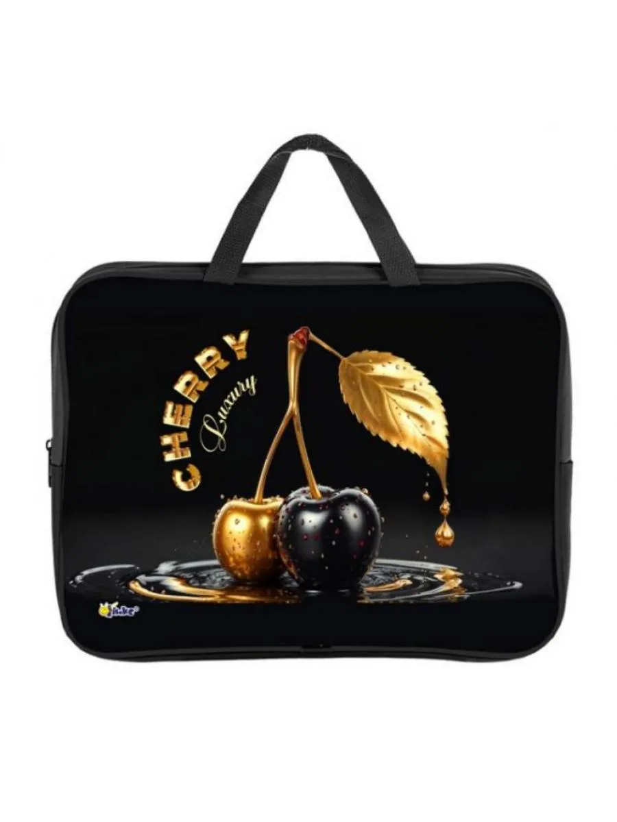 Папка на молнии с ручками 1 отделение А4 350*265*45мм Cherry gold ПМД 2-20 86732