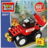 Конструктор "Город мастеров" Пожарная машина 25 деталей арт.35017-PZ