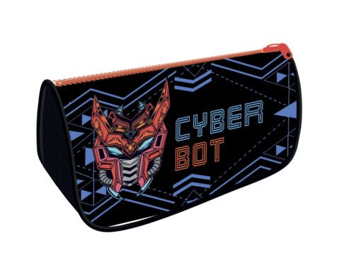 Пенал-косметичка на молнии 220*105*65 мм CYBER BOT арт.К-7 1890