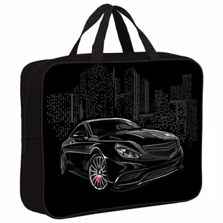 Папка на молнии с ручками 1 отделение А4 Эксклюзивный авто 5189