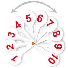 Касса-веер цифры от 1 до 20 прямой и обратный счет арт.Ц-01
