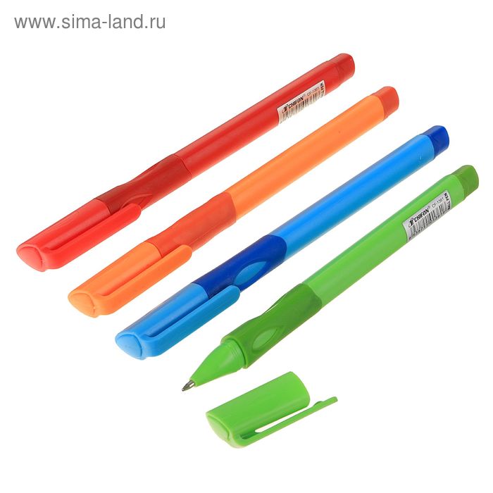 Ручка шариковая синяя 0.7мм с резиновым держателем Calligrata 2415354