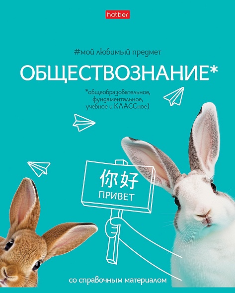 Тетрадь предметная 48 листов клетка Обществознание "Мой любимый предмет" 48Т5лВd1_33144