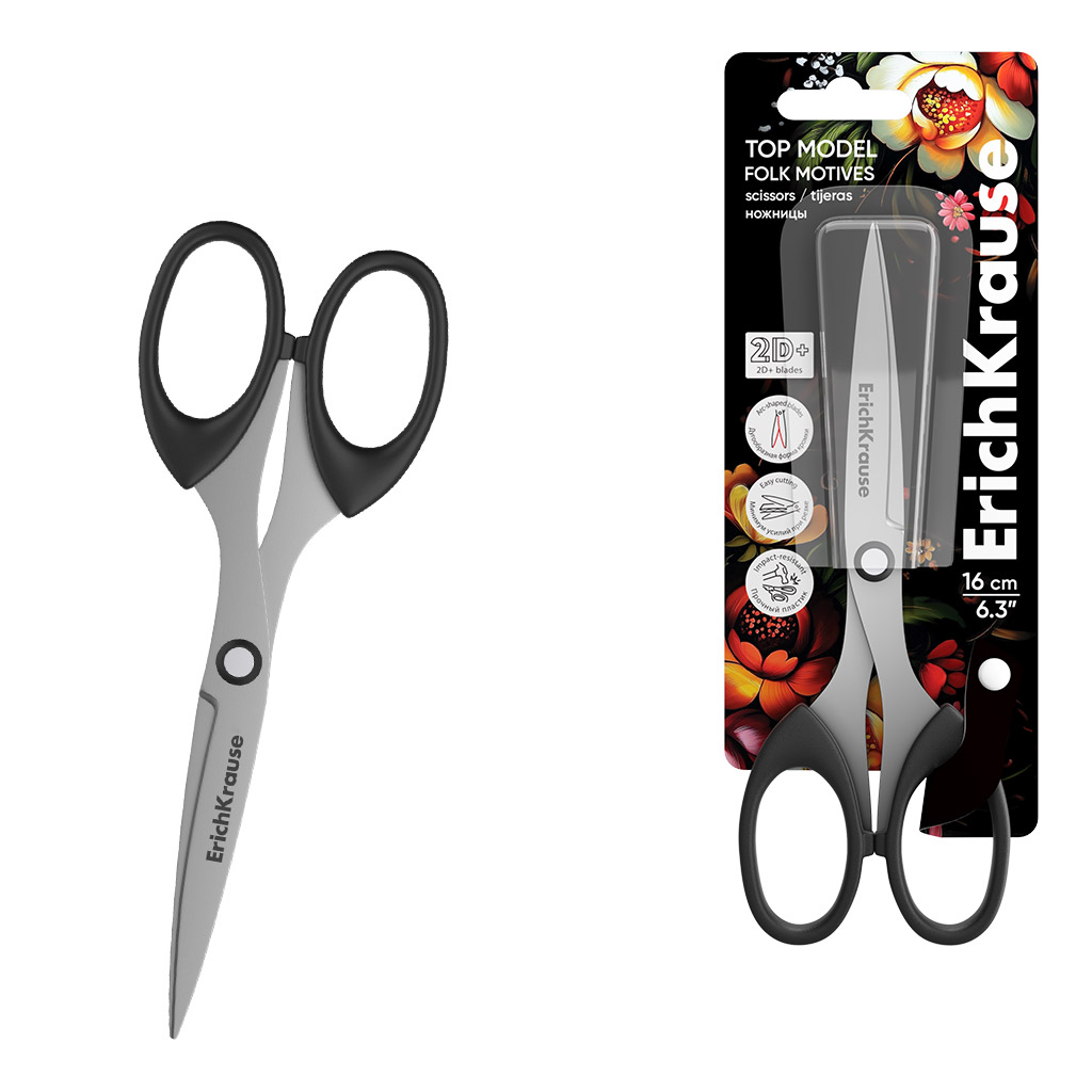 Ножницы 16см ErichKrause Top Model Folk Motives 64995