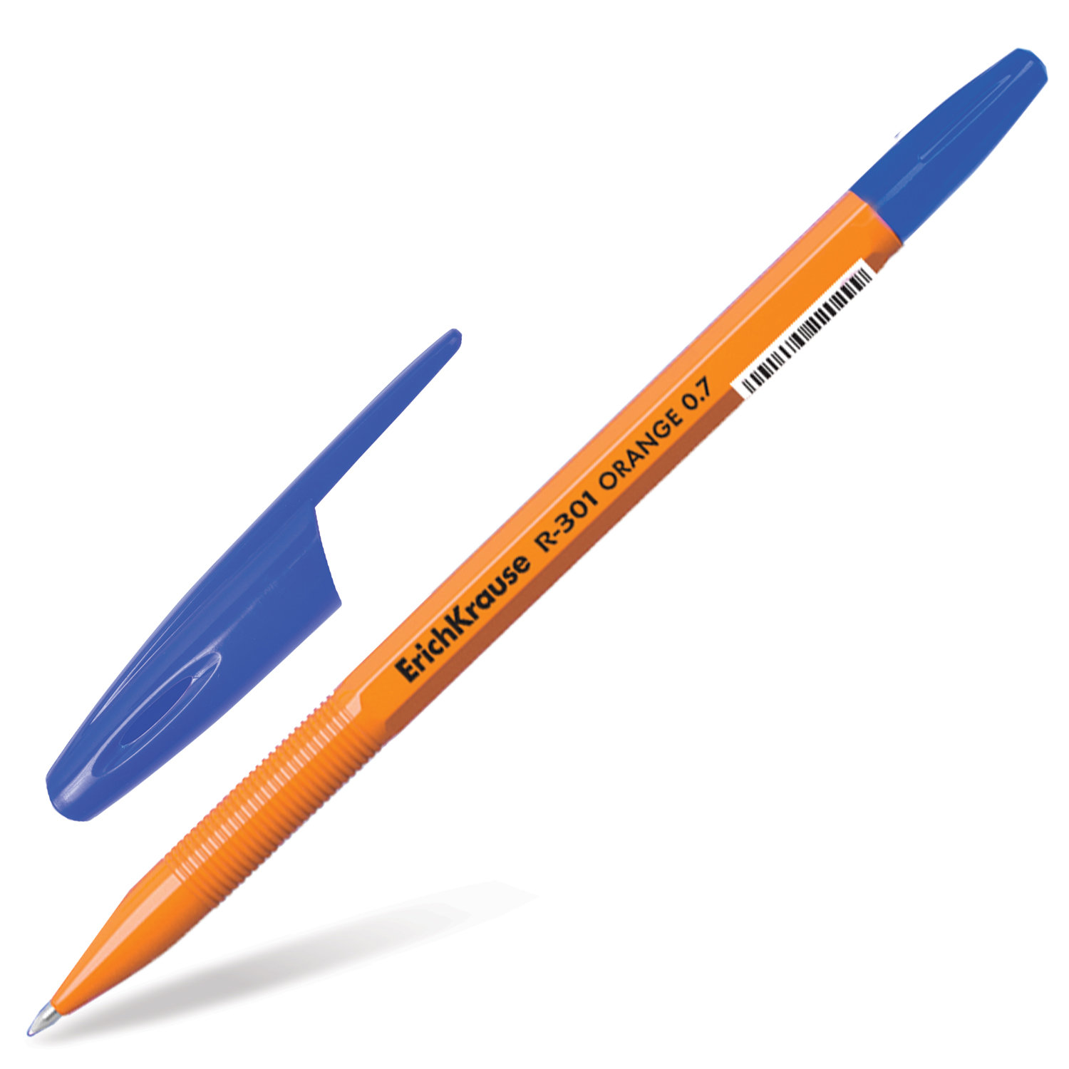 Ручка шариковая синяя ErichKrause R-301 ORANGE 0.7