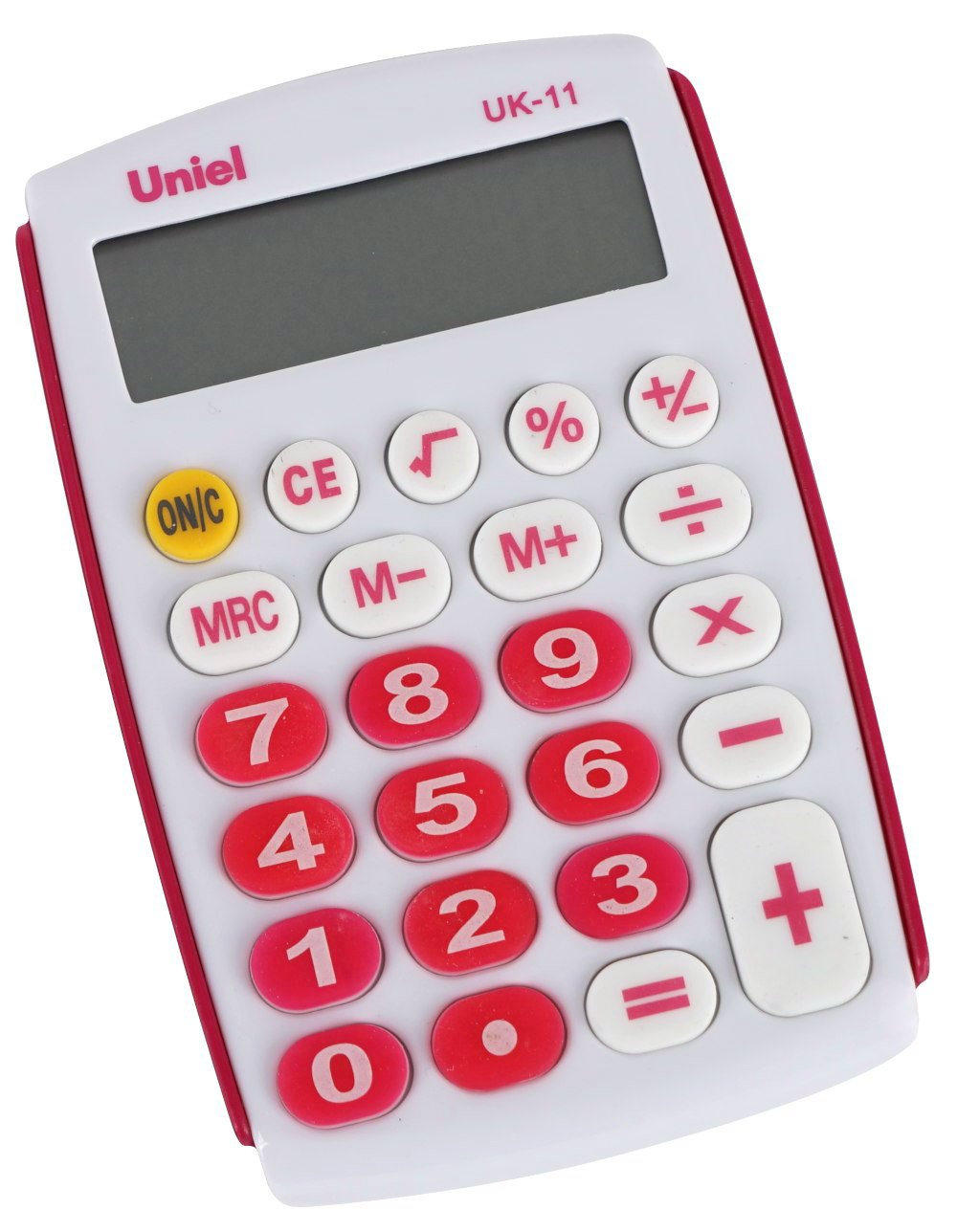 Калькулятор карманный 8 разрядный Uniel UK-11R красный размер 97*62*11 мм