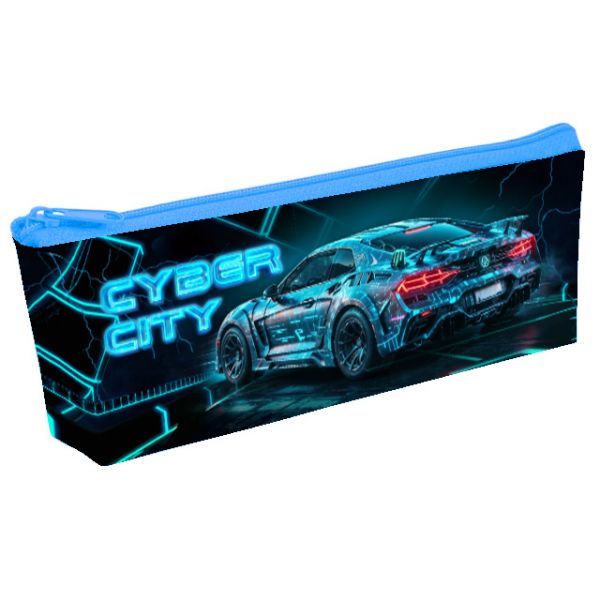 Пенал-косметичка на молнии 1 отделение 225*190*80 "Cyber city" 87009