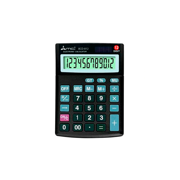 Калькулятор настольный 12 разрядный размер 137*102*30 мм BCD-812