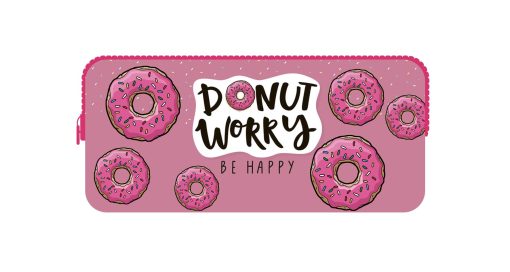 Пенал-косметичка на молнии 200*90*40 мм DONUT WORRY арт.К-10 3239