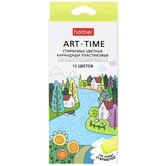 Карандаши 12 цветов стираемые пластиковые hatber ART-TIME CS_085920