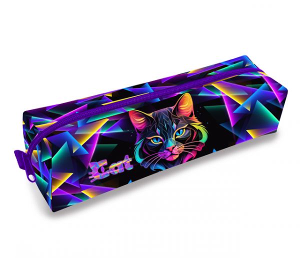 Пенал-косметичка на молнии 1 отделение Geometric cat 87000