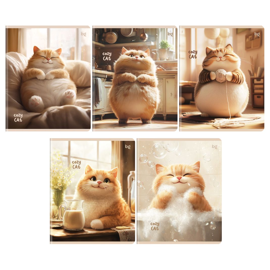 Тетрадь 48 листов клетка А5 BG "Cozy cat" арт.Т5ск48_вл 57629