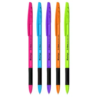 Ручка шариковая синяя 0,7 мм Berlingo Tribase grip color zone арт.CBp_70967