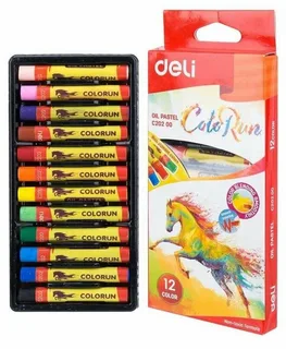 Пастель масляная 12 цветов Deli ColoRun EC20200