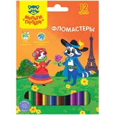 Фломастеры 12 цветов Мульти-Пульти "Енот во Франции" смываемые WP_10716