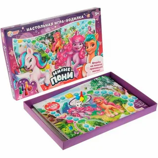 Настольная игра-ходилка "Милые пони" Умные игры