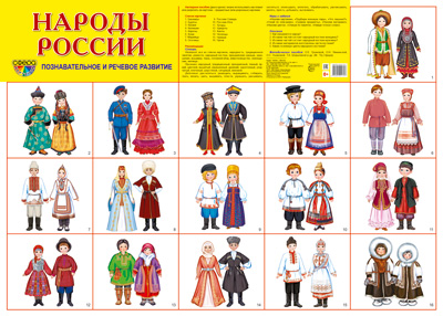 Плакат А2 Народы России Познавательное и речевое развитие "Сфера"