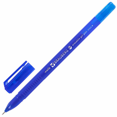 Ручка гелевая пиши-стирай синяя трехгранная 0.7 мм BRAUBERG DELTA арт.143952