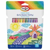 Фломастеры 12 цветов Гамма Классические смываемые арт.130822_12