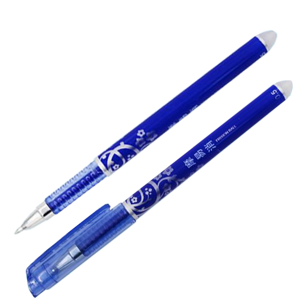 Ручка пиши-стирай гелевая синяя БАБОЧКИ 0.5 мм LH508-BL